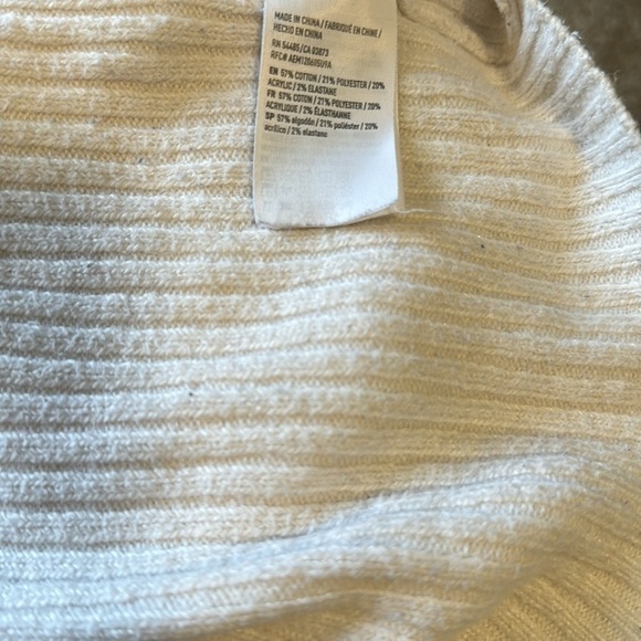 American Eagle Women’s White Knit Cotton Bled Tank Top Sz M - Picture 5 of 5